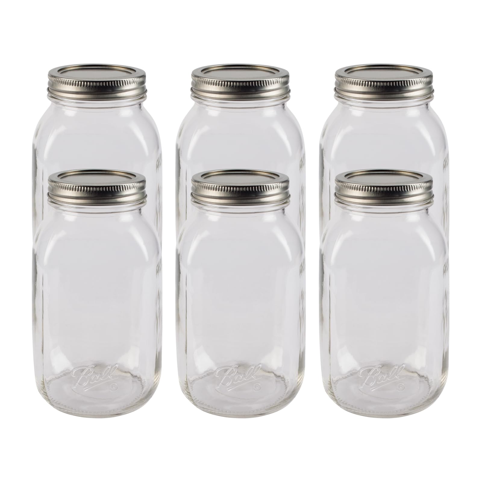 Amazon.com: Ball Regular Mouth Easy Label Glass Mason Jars with